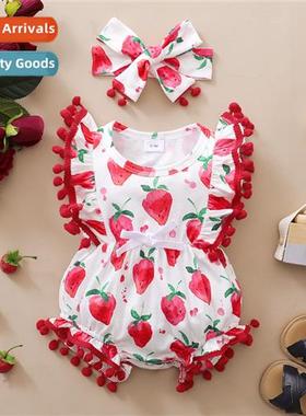 ins baby childrens clothing spring  fall  2022 new n strawbe