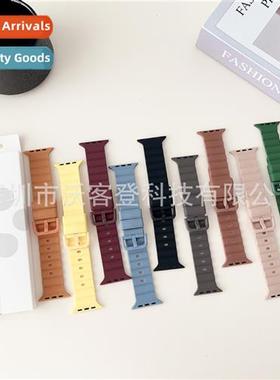 适用apple feather vest same color buckle silicone strap appl