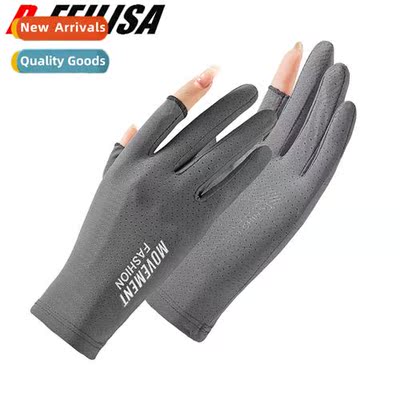 Sunscreen gloves womens thin ice silk summer anti-ultraviole