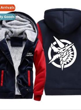 Winter hooded padded casual carto animati red side seam pock