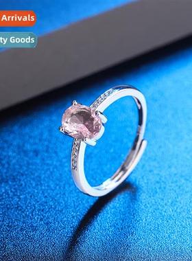 925 Silver Plated wh  Faceted Crystal Zircia Open End Adjust