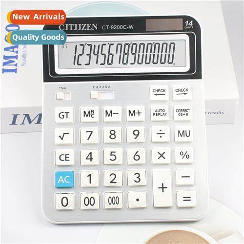 14-dig large screen dual power calculator fice finance speci