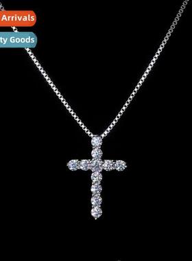 hip-hop 925 sterling silver zircia infiny cross pendant nd n