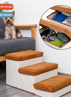 Pet climbing ladder folding storage dog stairs climbing high