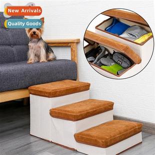 Pet climbing ladder folding storage dog stairs climbing high