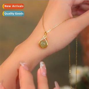 bag pendant blessing Hetian female blessed necklace nic jade
