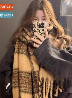 Retro Merad atmosphere   scarf female winter warm cold thick