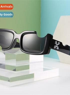2021 new sunglasses as shown square black frame fashi small