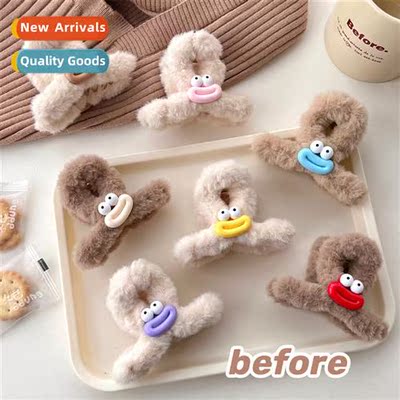 Colorful quirky sausage mouth plush scrunchie girl fall  win