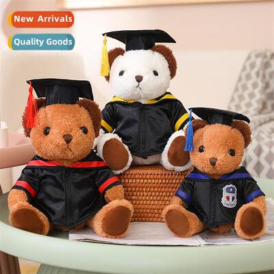 Small doctor cap bear teddy bear doll plush toy cuddly bear