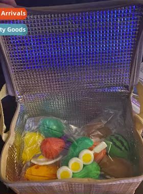 Faux Rattan Shockpro Insulated Bento Bag Outdoor Picnic Wate