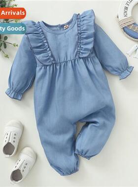 ins baby spring  fall  2021 new n baby girl cute lg-sleeved