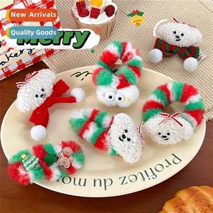 Cute plush Christmas puppy  accessories girl bangs clip brok