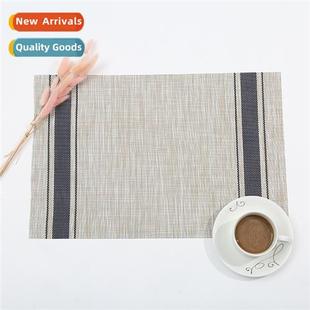 simple dinner table western Dining grain linen mat vertical