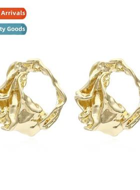 Fashi Geometric Metal Earrings Atmospheric Cool Style Alloy