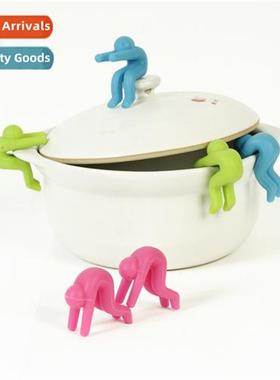Creative lifting pot lid overflow preventer heightener soup