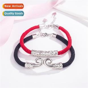 women pair curse couples bracelet rope red men tight