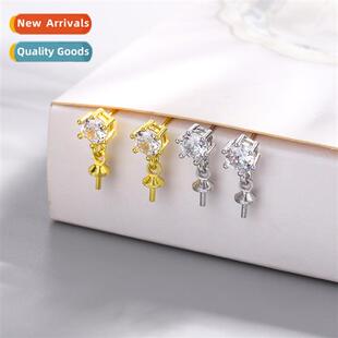 Copper embryo zircia earrings accessories copper silver-plat