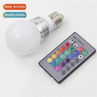 3w RGB led bulb light colorful remote ctrol dimmable decorat