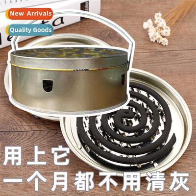 Portable stainless steel mosquo coil box wh cover fire house