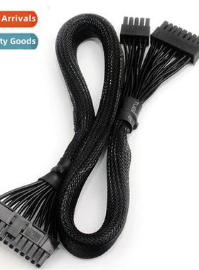 Black Flat Cable 适用EVGA 24PIN Module Cable 10PIN 18PIN to