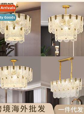 Light luxury crystal chelier small red book  LED living room