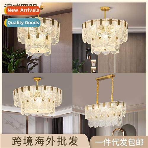 Light luxury crystal chelier small red book  LED living room