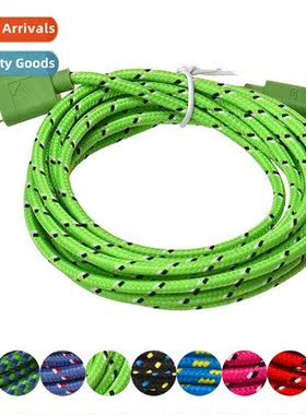 1 2 3 Meter Round Braided Data Cable Braided Cable 适用Apple