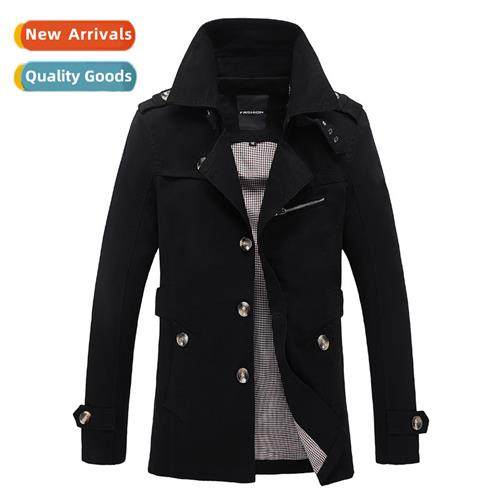 2016 new mens Brish lapel thin jacket windbreaker washed jac