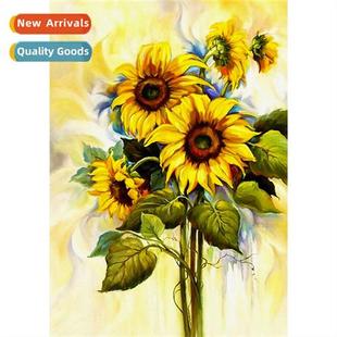 2021 new hmade diamd room painting living Sunflower modern