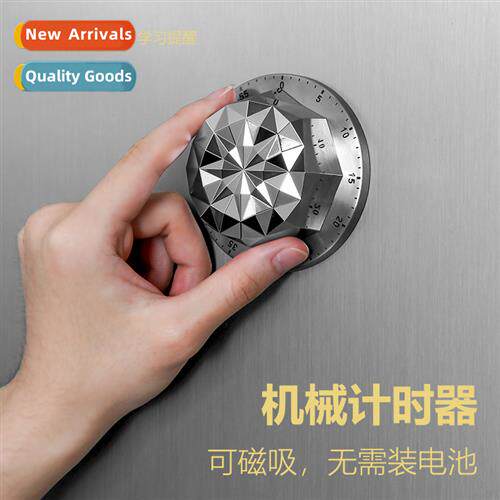 Kchen Stainless Steel Timer Magnetic Flower Mechanical Time