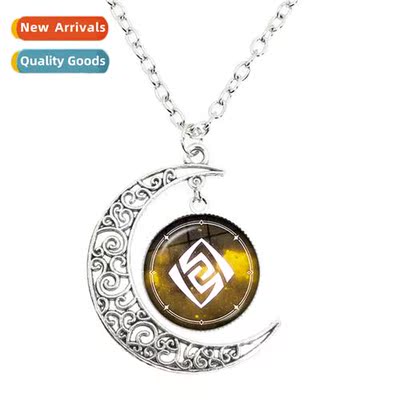 Fashi Genshin Impact Mo Necklace Game Gods Eye 7 Elemental W