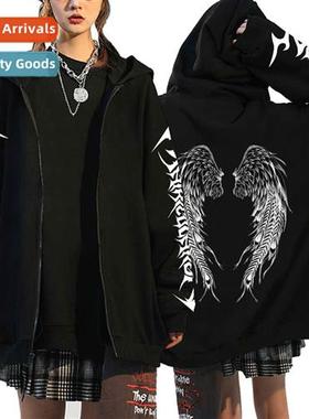 Dark wind hip-hop gothic Harajuku Y2Y kawaii zipper hoodie m