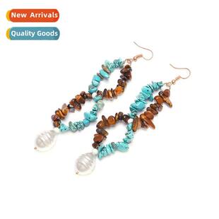 light luxury wind hmade lg strings  turquoise earrings persa