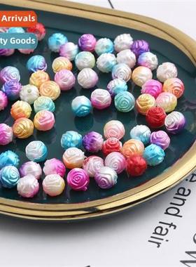 Gradient double-sided rose beads 8mm ABS imati pearl diy jew
