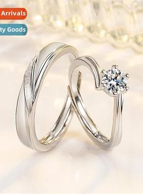 Six claws twisted arm zircia micro-set couples ring imati mo