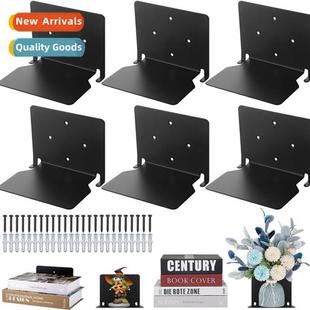 Wall-mounted bookshelf multifunctial shelves hidden floating