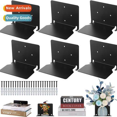 Wall-mounted bookshelf multifunctial shelves hidden floating