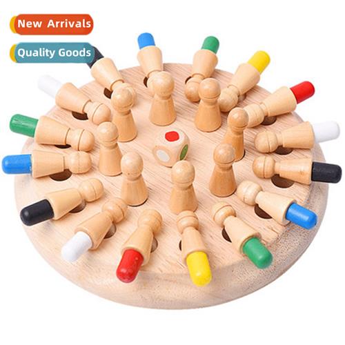 Wooden Memory Chess Game Toys Childrens Early Learning Logic