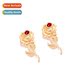 earrings rose design flower fashi secti baroque