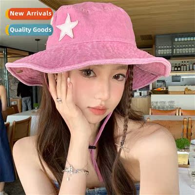 Outdoor mountaineering hat sunscreen sweet cool retro stars