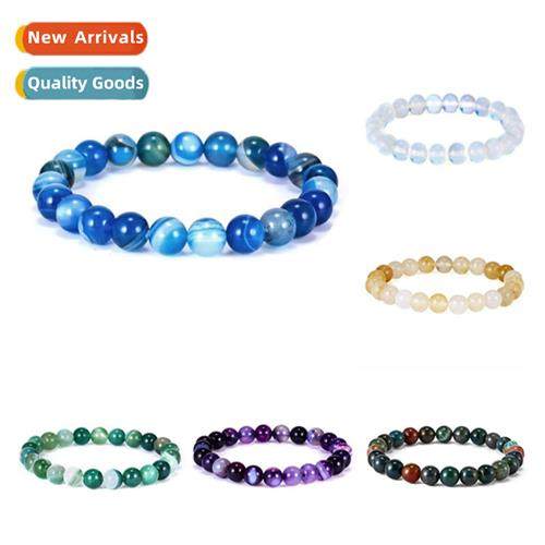 New Listing Tiger Eye Indian Agate Leopard Head Mens Bracele