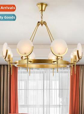 Light luxury dolome chelier bedroom American atmosphere er a