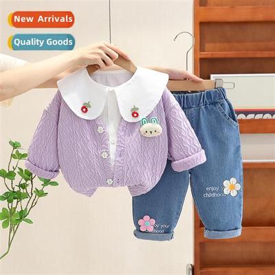 Girls Outwear Female Baby Su Yankee Cute Embroidered Lace Su