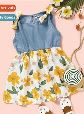 Girls spring  fall 2020 new n sleeveless middle  small child