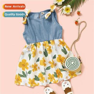 2020 new small spring child middle fall sleeveless Girls