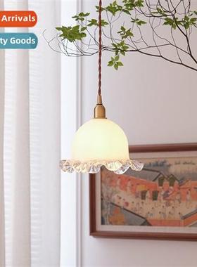 French retro bud small chelier antique milky glass dining ro