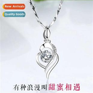 heart has necklace silver diam pendant plated rhinoceros