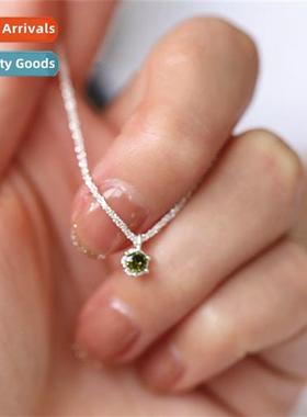 Silver-plated forest flavor retro style olive green mini pen