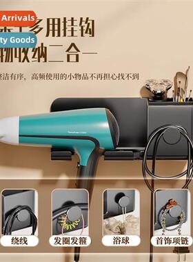 Hairdryer shelves no hole household bathroom wall mounted  d